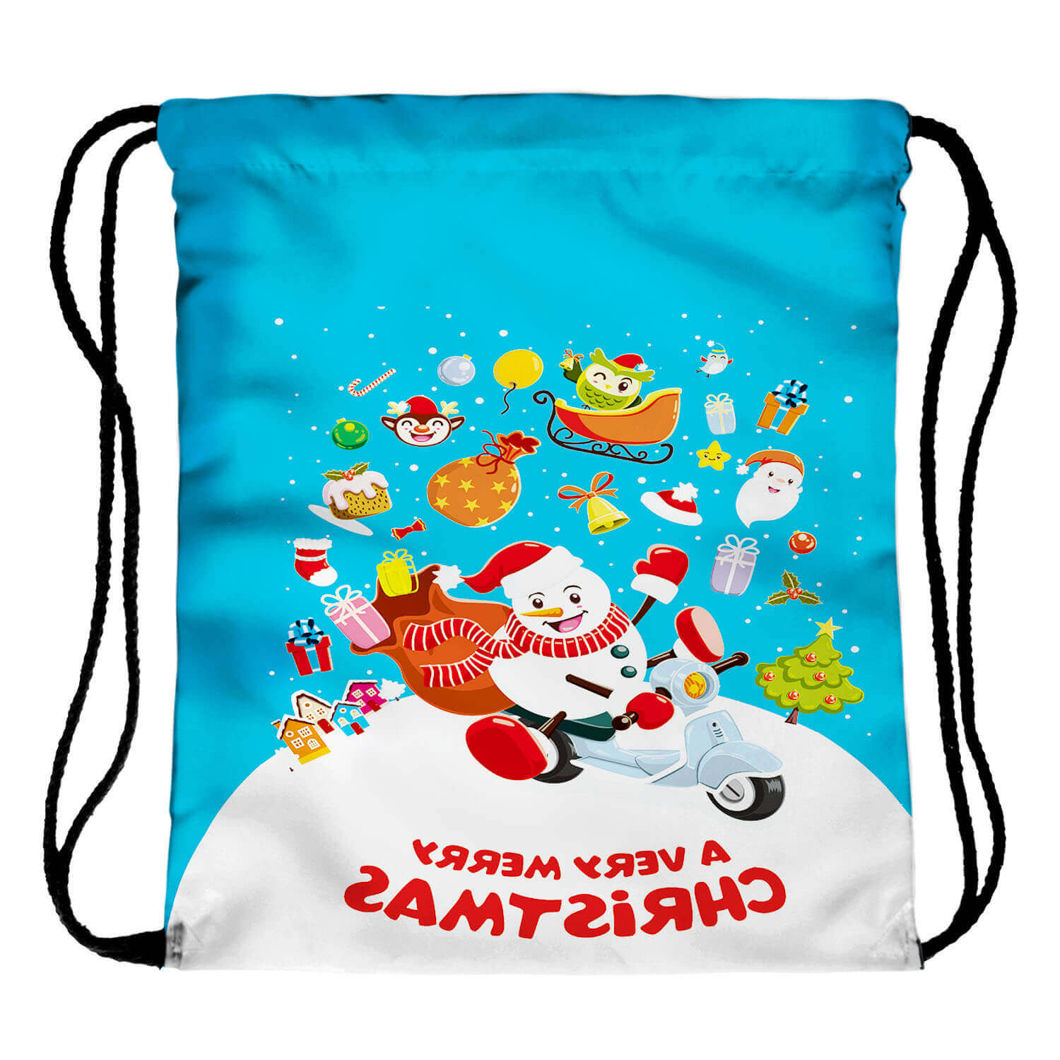 ebrain Christmas Drawstring Backpack Bag 1 - Christmas Drawstring Backpack Bag