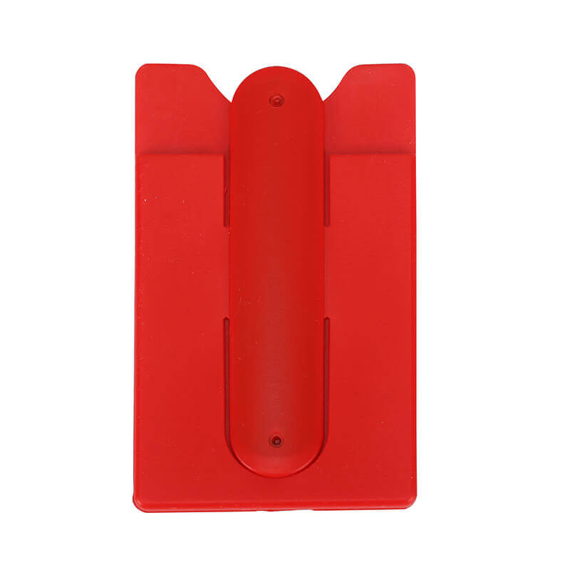 Adhesive Holder Pouch Pocket 6 - Handheld Custom Cell Phone Holder-Black and Red