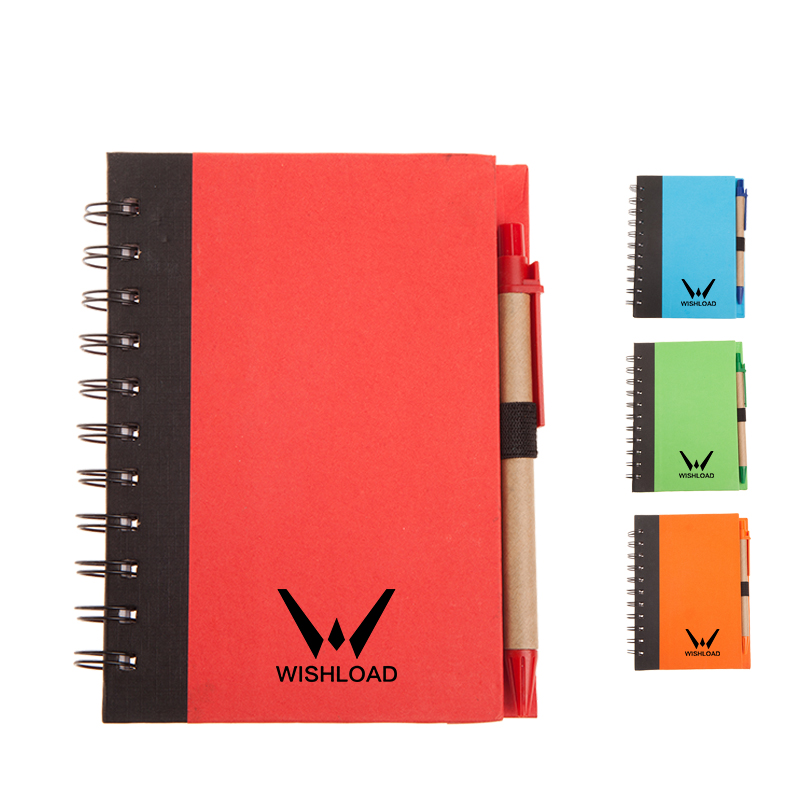 b 1605763521 - Custom Promotional Notebook dairy with elastic band and pen