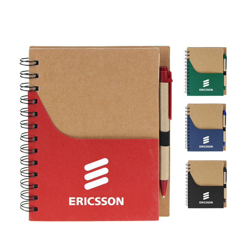 b 1605764157 - Custom ECO kraft hardcover combination sticky notepad