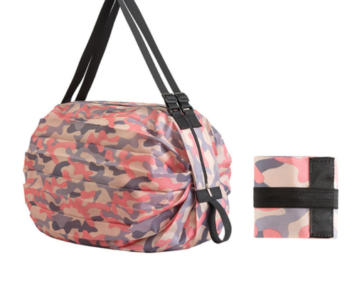 portable folding bag 7 495x400 - Eco friendly waterproof nylon Reusable foldable shopping bag portable gym travel bags