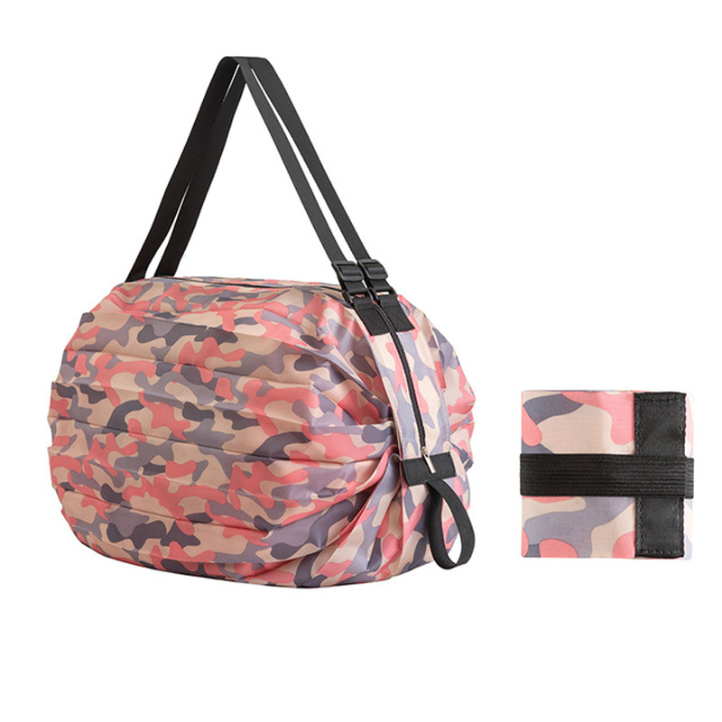 portable folding bag 7 - Eco friendly waterproof nylon Reusable foldable shopping bag portable gym travel bags